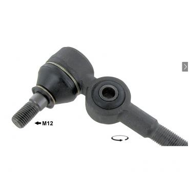 7.67-85 Spurstangenkopf Linksgewinde mit Aufnahme Lenkungsdämpfer Lenkstange M12 Spurstange Kopf VW Käfer Karmann Ghia vergl. 131415813E
